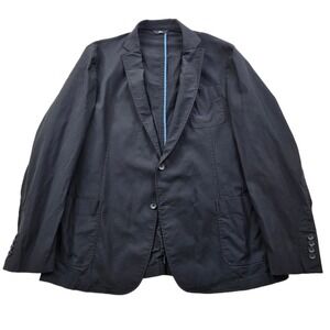 Haggar Travel Blazer Mens XL 48/50 Black Nylon Stretch Smart Wash Highland